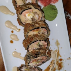 Sushi tempurizado de langostinos