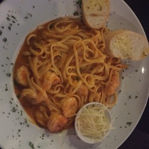 pasta con camarones