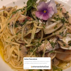 Salsa Pescatore- Spaghetti ($23) 