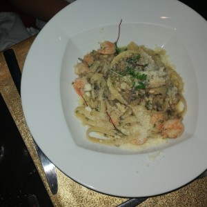 pasta con camarones