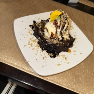 Brownies con helado