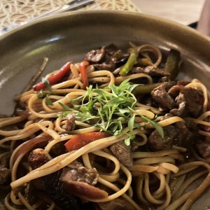 Pasta con filete