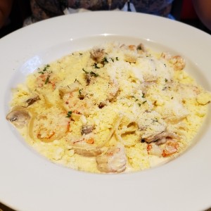 pasta con camarones