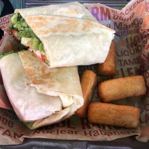 Chicken wrap with casaba 