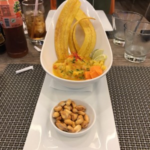 ceviche en salsa de aji amarillo