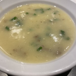 Crema de papa con cebollina