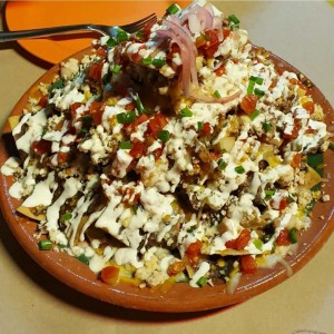 nachos de pollo