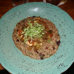 Robalo con risotto de guandu