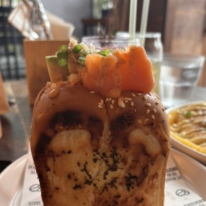 Brioche con Salmon