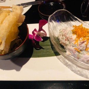 CEVICHE DE MERO Y LECHE DE COCO