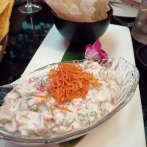 CEVICHE DE MERO Y LECHE DE COCO