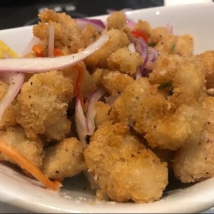 Ceviche frito de corvina