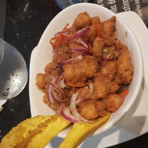 Ceviche frito de corvina