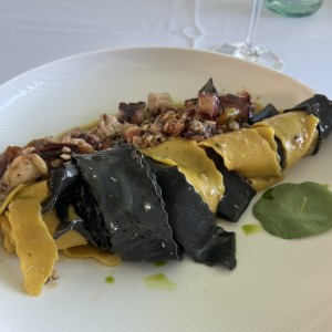 Pappardelle cobia e polpo