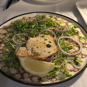 Carpaccio de pulpo