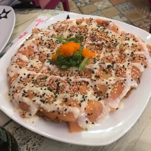 pizza de salmon