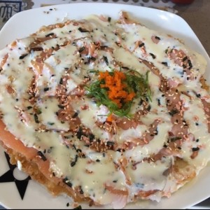 Pizza de Sushi de Salmon Ahumado