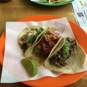 Carnitas, pibil y pollo