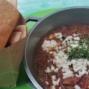 Chili de carne con queso