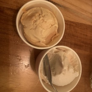 Helado de Dulce de leche y de horchata