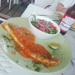 Filete de Pescado al ajillo