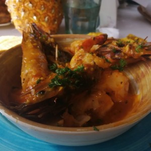 Langostino en salsa de ajo