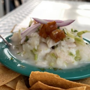 ceviche en leche de coco