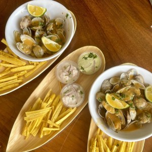 Almejas y ceviches mixtos