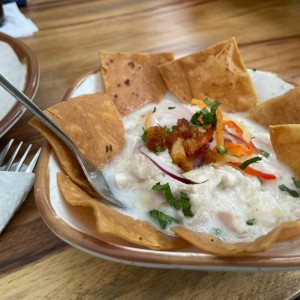 Ceviche con coco