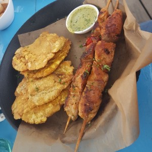 brochetas de pollo