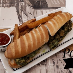 sandwich de poule pesto