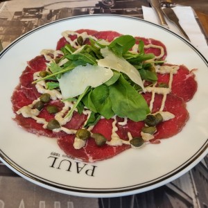 Entradas - Carpaccio de Veau