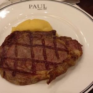 Ribeye con pure de papa