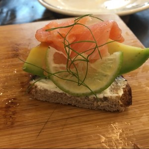 salmon crostini