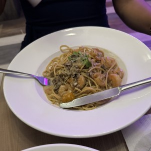 Fettuccine Gamberi e Porcini