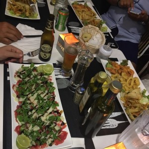 fritto misto y carpaccio 