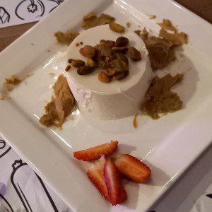 panna cotta de pistacho