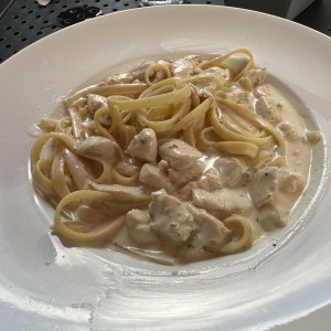 Pasta Alfredo com pollo