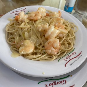 pasta con camarones