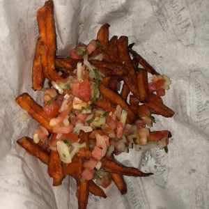 camote + pico de gallo