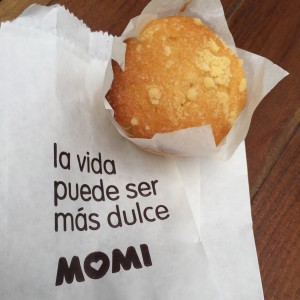 Muffin relleno de queso