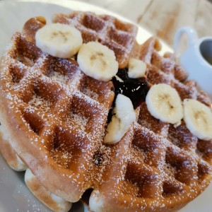 Waffle de banana