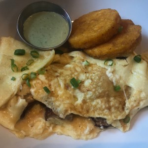 Omelet de chorizo y queso 