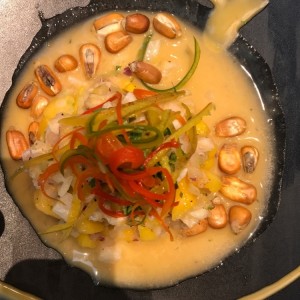 Ceviche peruano en salsa de Mango