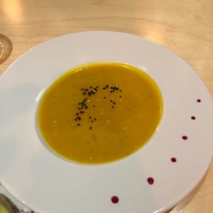 crema de zapallo y jengibre 