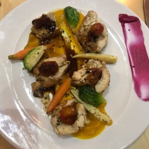 pollo relleno de queso de cabra 