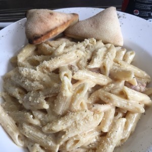 Penne en salsa carbonara