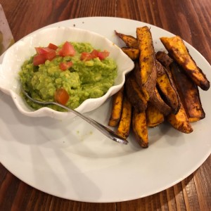 Guacamole con papas dulces