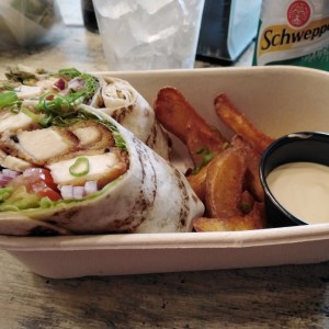 Wraps de pollo + soda