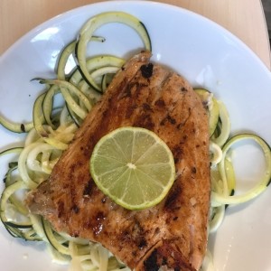 salmon con zuccini